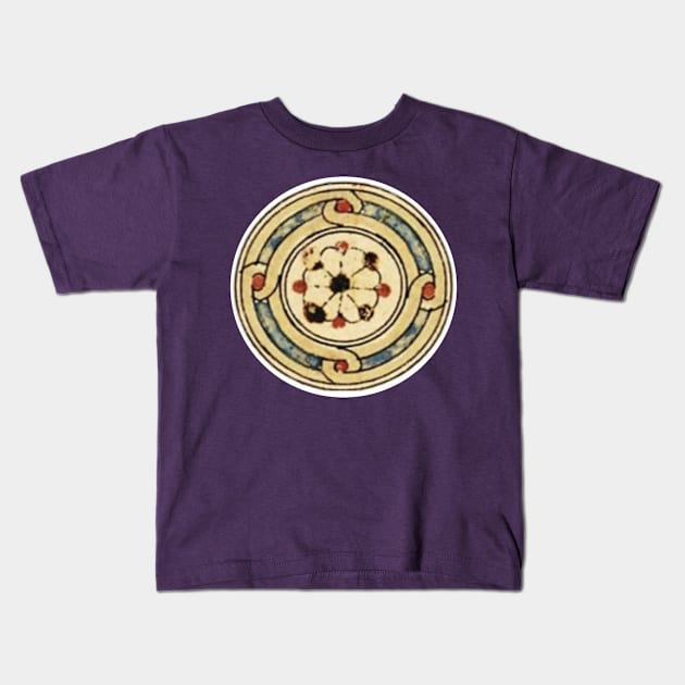 Coptic Fresco Medallion Kids T-Shirt by EkromDesigns